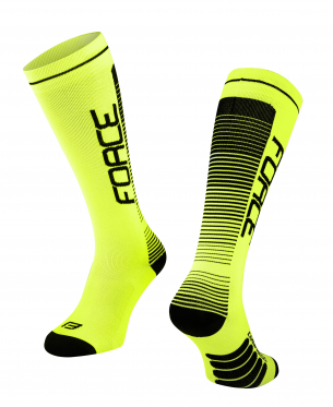 ponožky Force COMPRESS fluo-černé