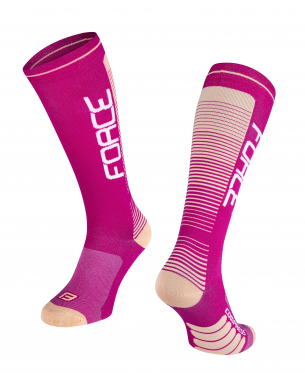 ponožky Force COMPRESS fialovo-meruňkové