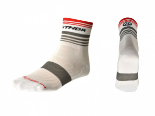 AUTHOR Ponožky ProLite X0 L 41-44 (bílá/šedá/červená)