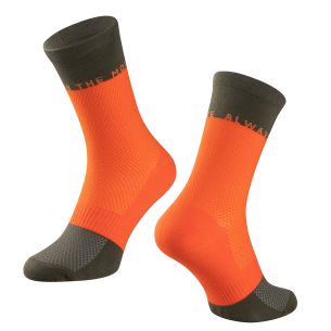 ponožky FORCE MOVE, oranžovo-zelené L-XL/42-46