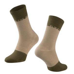 ponožky FORCE MOVE, hnědo-zelené L-XL/42-46