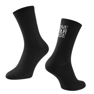 ponožky FORCE LOVE YOUR RIDE, černé S-M/36-41