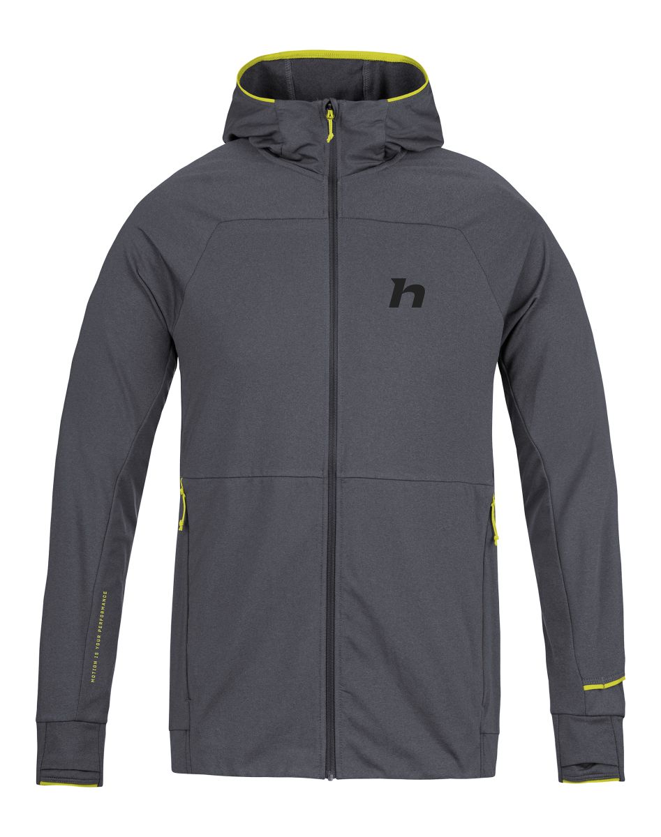 Mikina Hannah ETHAN HOODY black oyster mel L Mikina Hannah ETHAN HOODY black oyster mel L