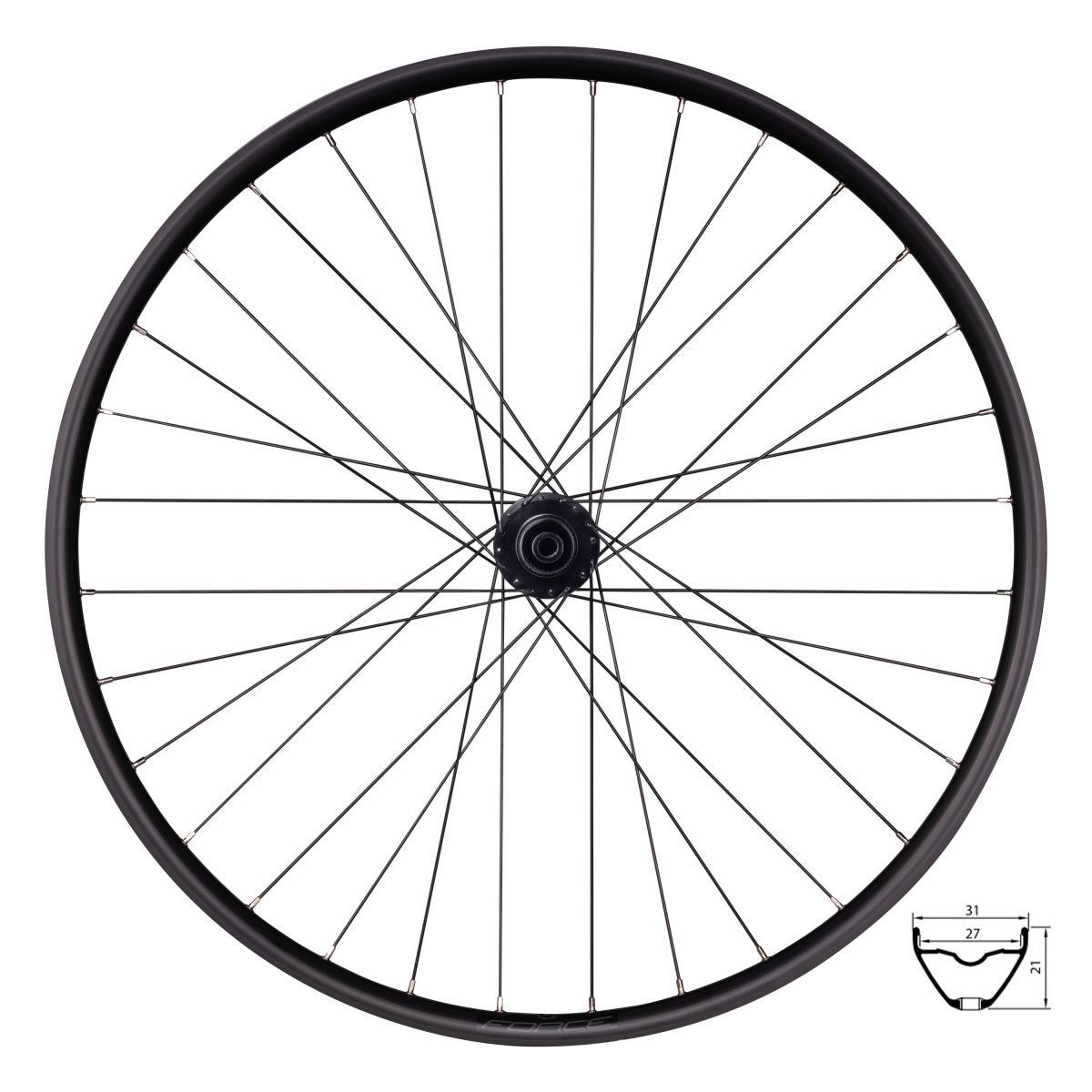 kolo přední FORCE XC 622x27 F804389-CL/15/110 32d kolo přední FORCE XC 622x27 F804389-CL/15/110 32d