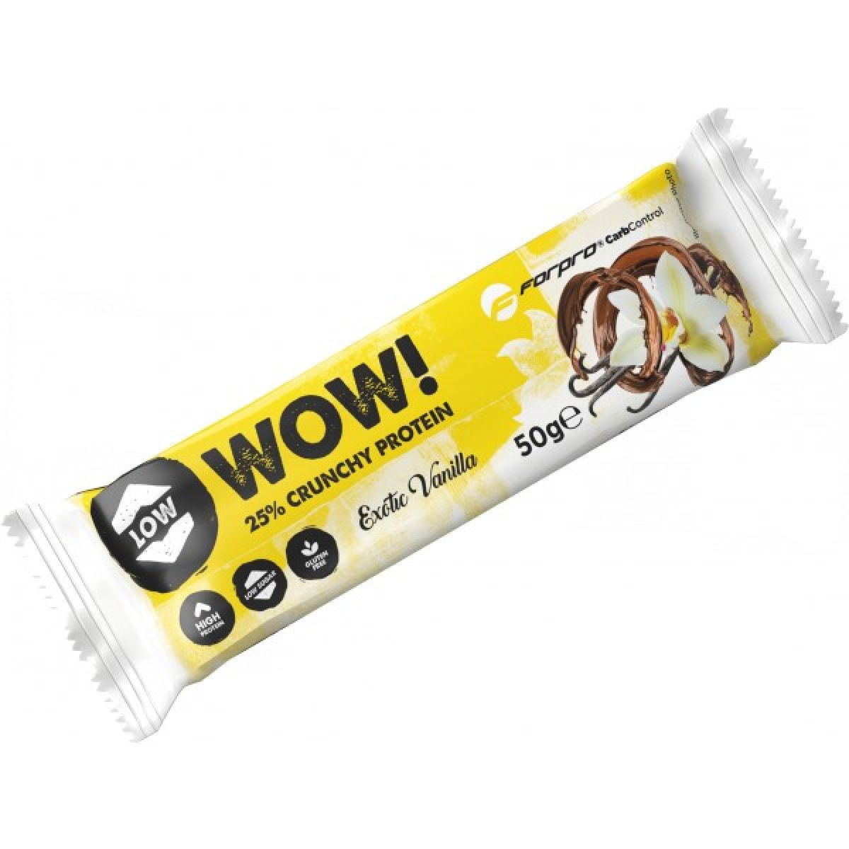 Proteinová křupavá tyčinka Wow! ForPro® - 50 g, malina Proteinová křupavá tyčinka Wow! ForPro® - 50 g, malina