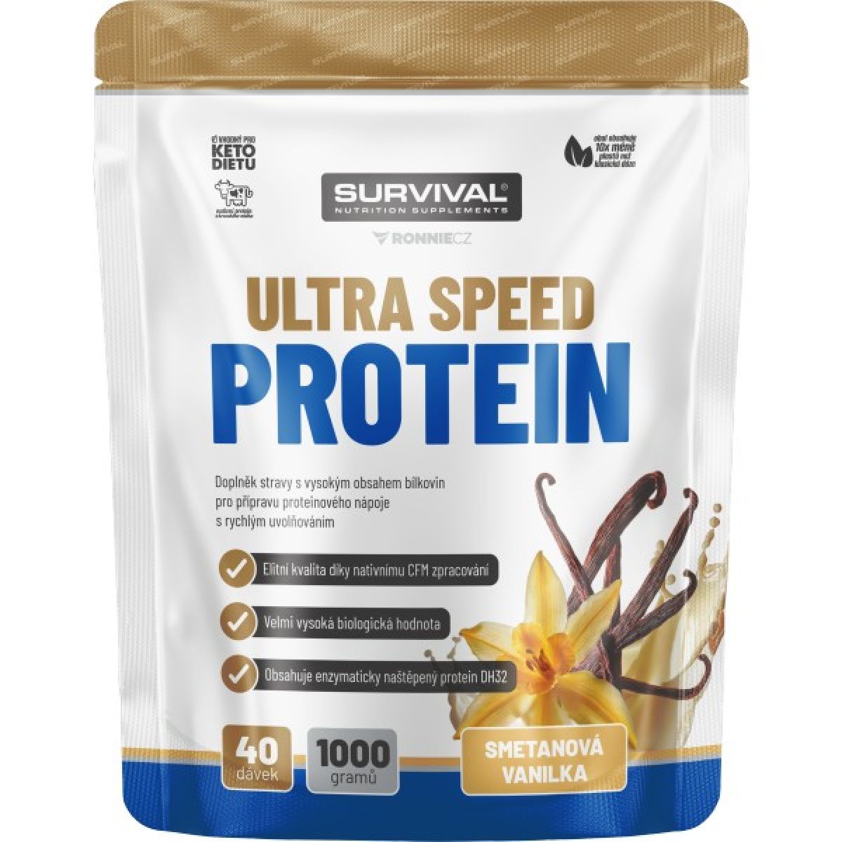 Ultra Speed Protein - 1000 g, mléčná čokoláda Ultra Speed Protein - 1000 g, mléčná čokoláda