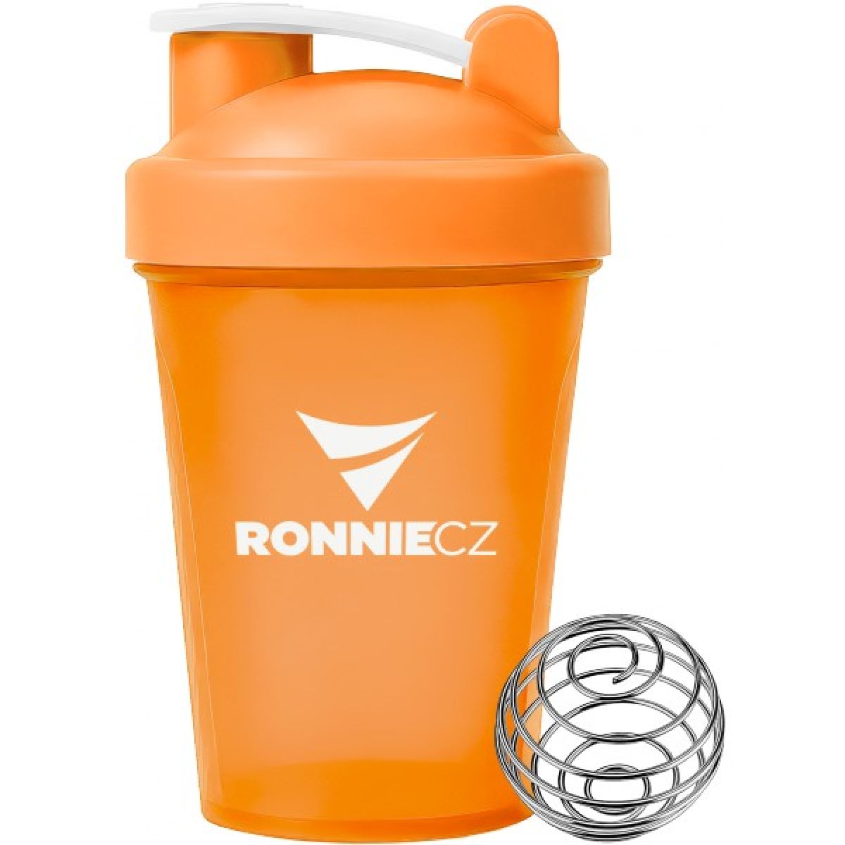 Šejkr Ronnie.cz s míchací pružinkou - 400 ml (oranžový) Šejkr Ronnie.cz s míchací pružinkou - 400 ml (oranžový)