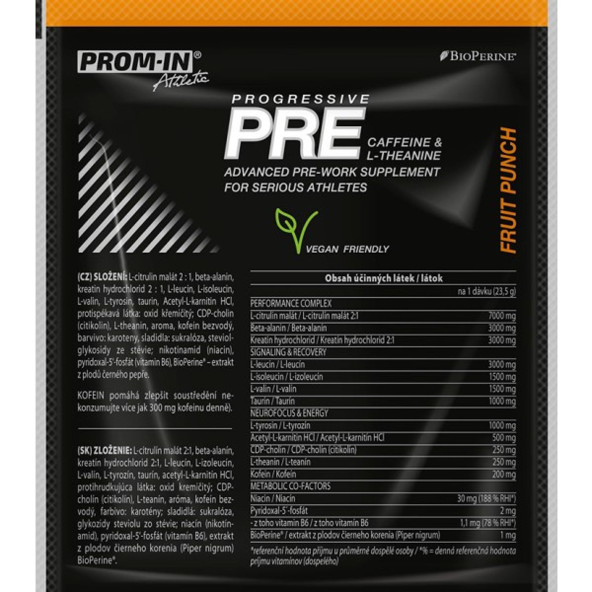 Progressive PRE 2.0 (sáčky) - 23,5 g, citron-máta Progressive PRE 2.0 (sáčky) - 23,5 g, citron-máta
