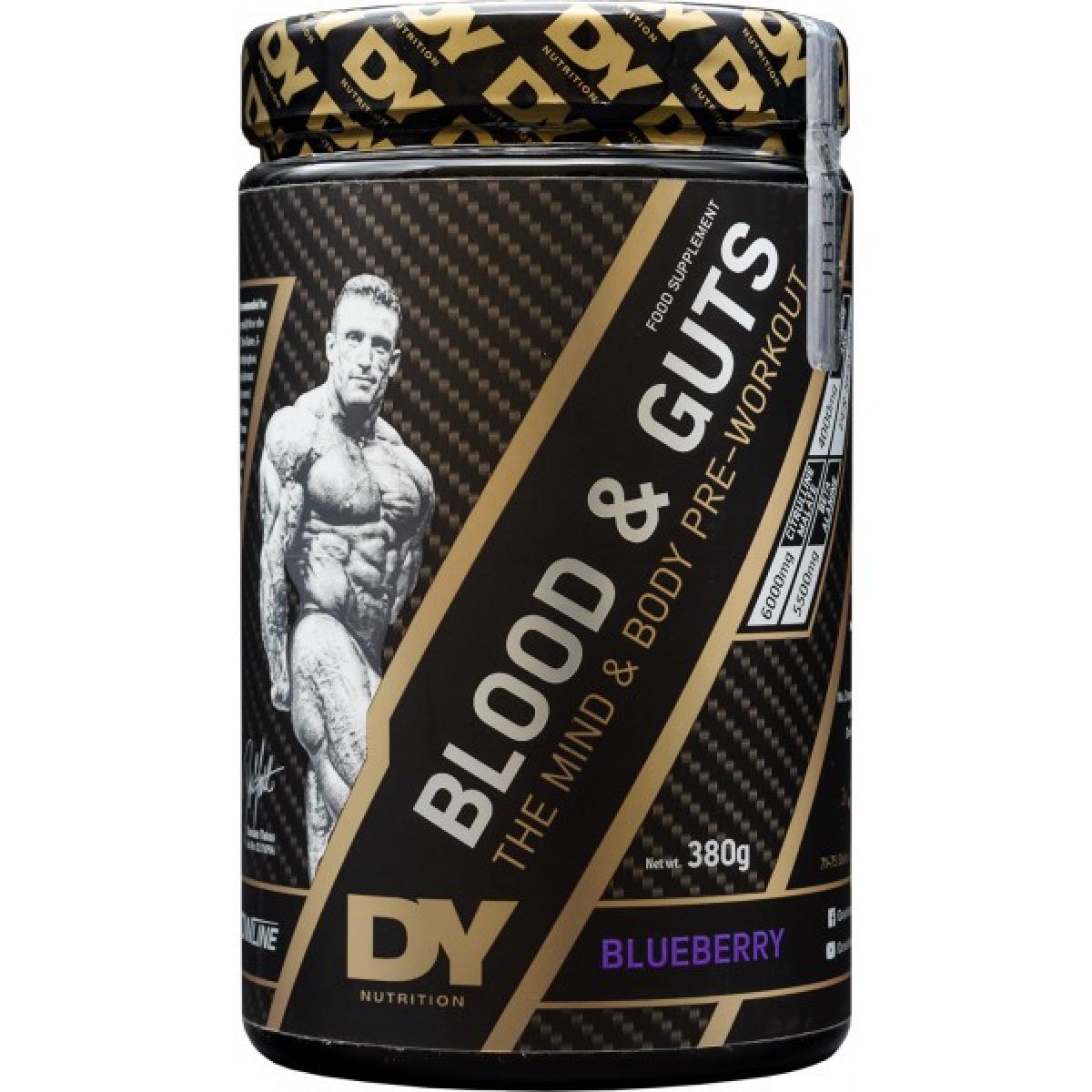 Pre-Workout Blood & Guts - 380 g, borůvka Pre-Workout Blood & Guts - 380 g, borůvka