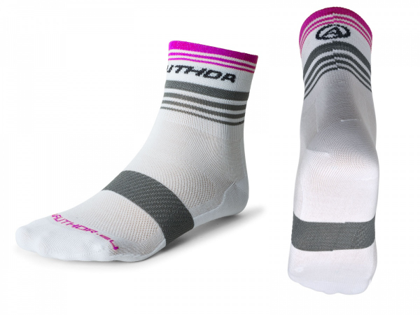 AUTHOR Ponožky ProLite X0 L 41-44 (bílá/šedá/fialová)