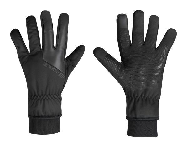 rukavice zimní FORCE GLOW, černé L