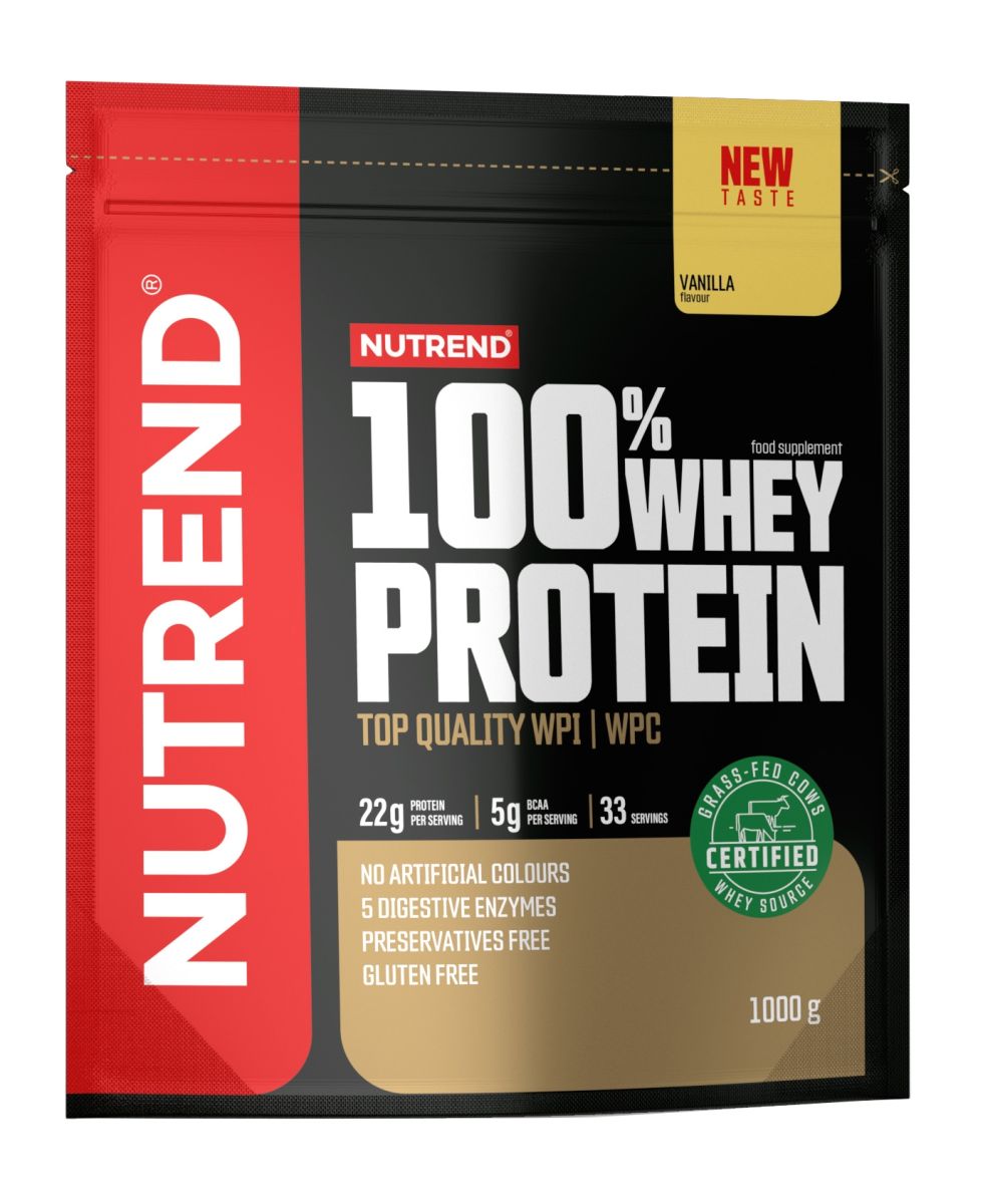 100% WHEY PROTEIN 1000g, sáček, vanilka 100% WHEY PROTEIN 1000g, sáček, vanilka