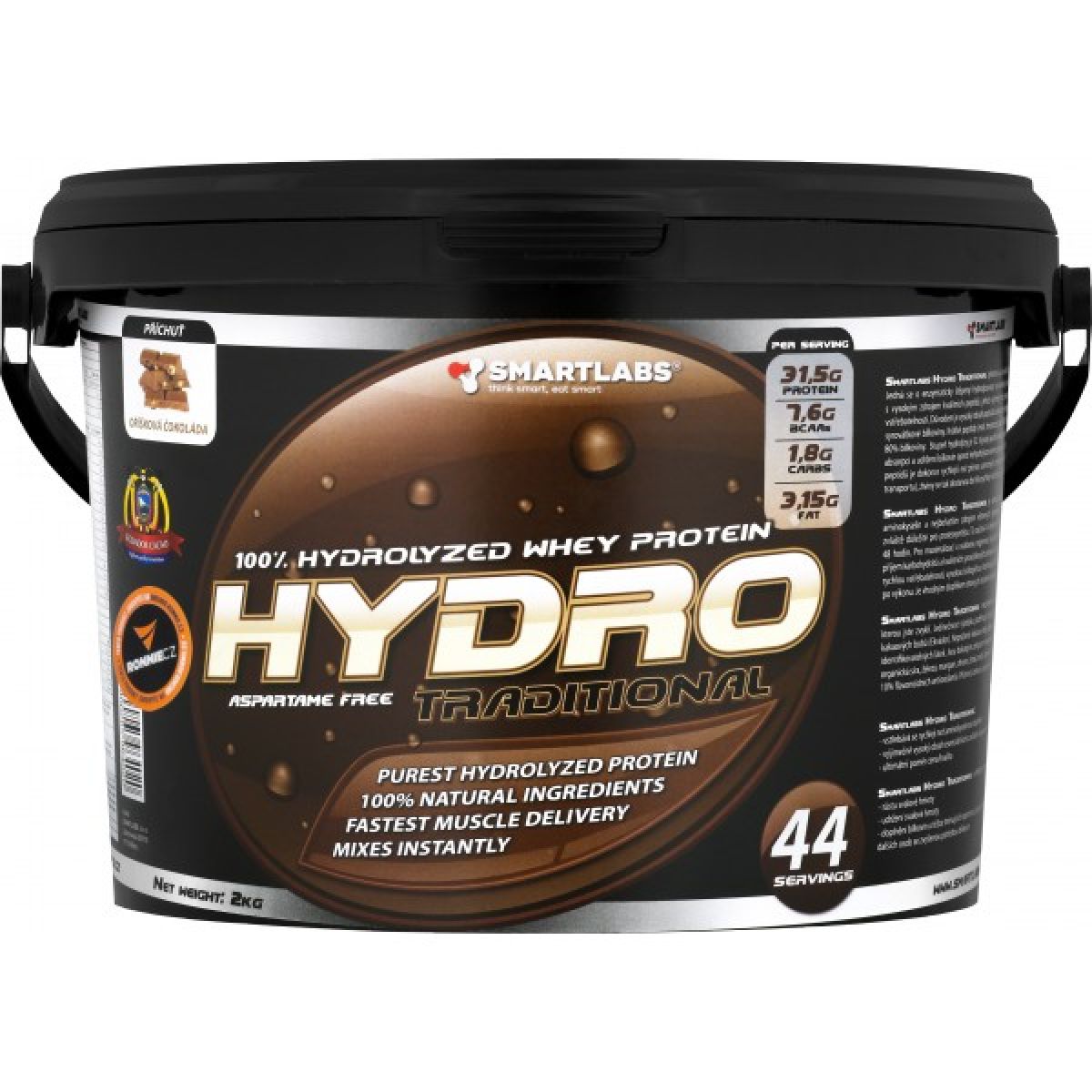 Hydro Traditional - 2000 g, hořká čoko Hydro Traditional - 2000 g, hořká čoko