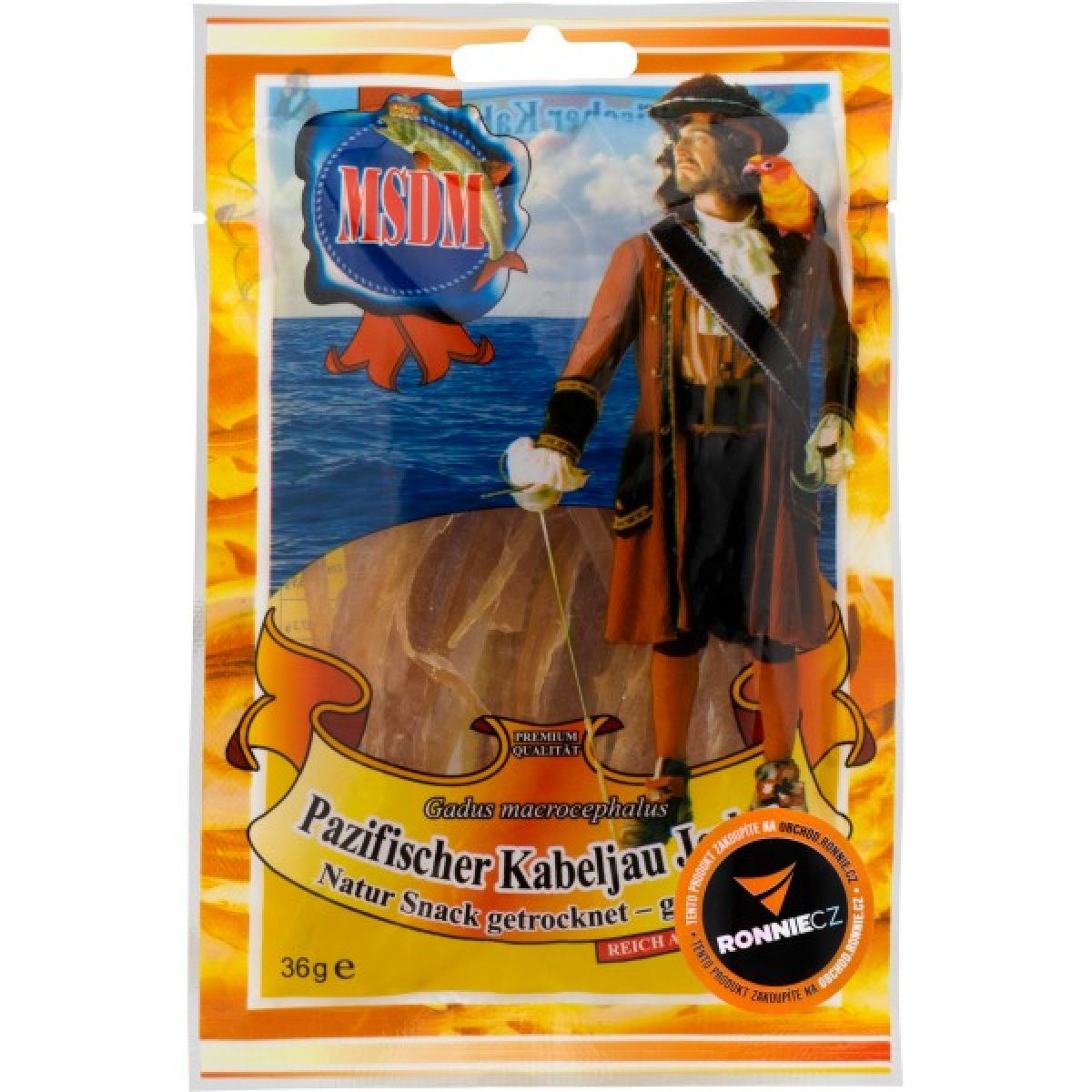 Sušené maso - tichomořská treska - 36 g, uzené Sušené maso - tichomořská treska - 36 g, uzené