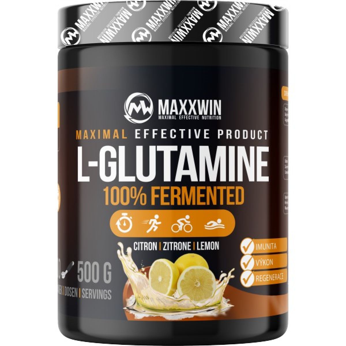 L-Glutamine 100 % Fermented s příchutěmi - 500 g, citron L-Glutamine 100 % Fermented s příchutěmi - 500 g, citron