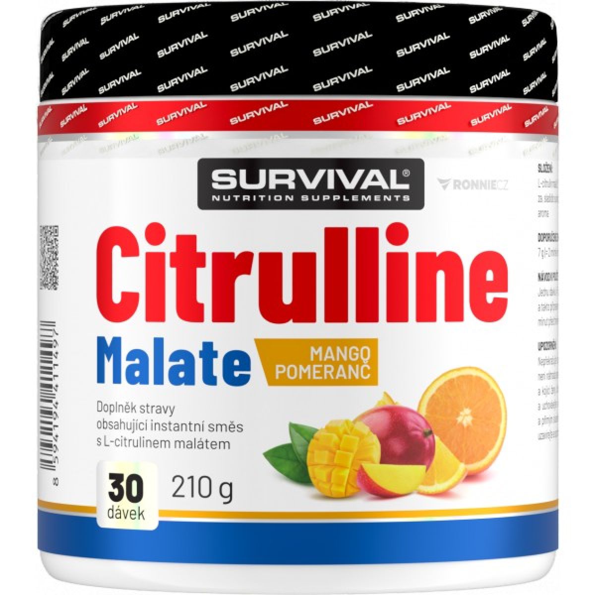 Citrulline Malate - 210 g, mango-pomeranč Citrulline Malate - 210 g, mango-pomeranč