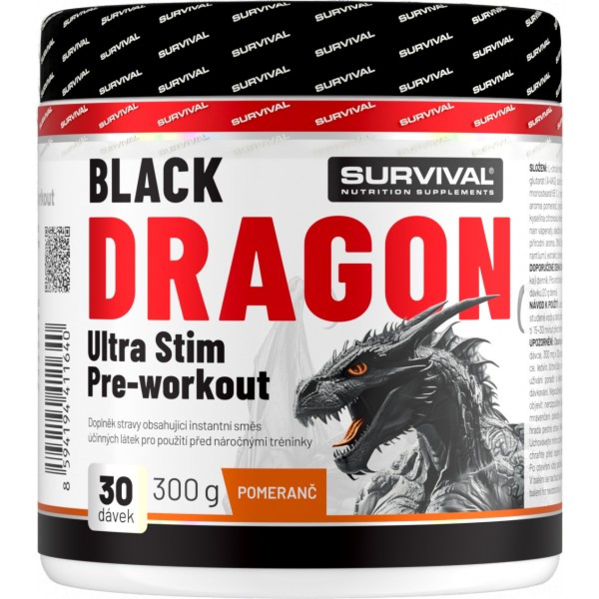 Black Dragon Ultra Stim Pre-workout - 300 g, ostružina Black Dragon Ultra Stim Pre-workout - 300 g, ostružina
