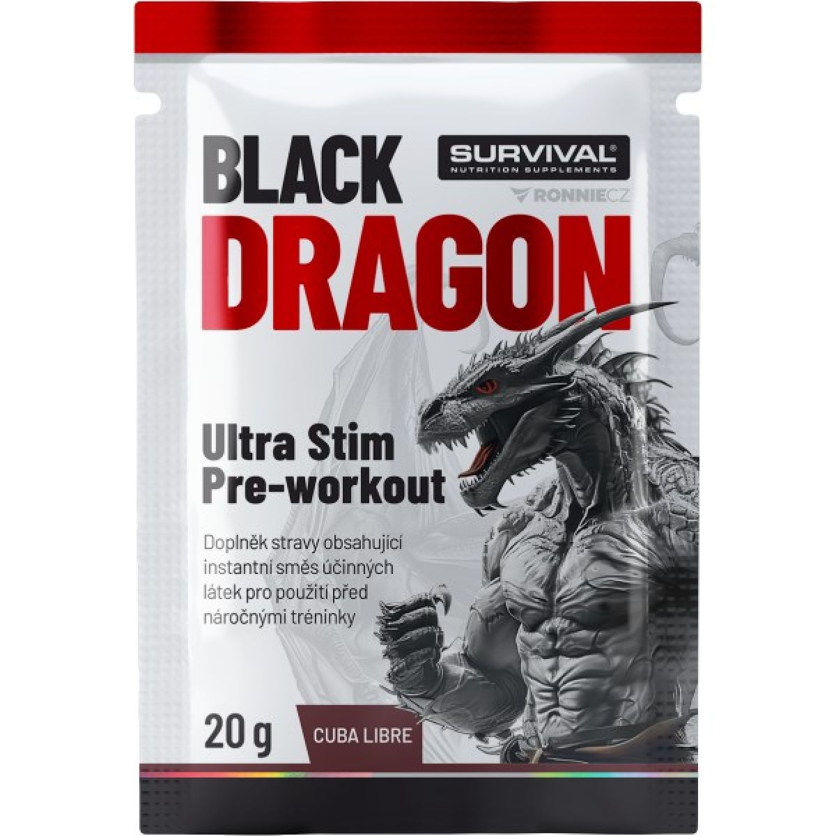 Black Dragon Ultra Stim Pre-workout - sáček (20 g) - 20 g, cola-citron (cuba libre) Black Dragon Ultra Stim Pre-workout - sáček (20 g) - 20 g, cola-citron (cuba libre)
