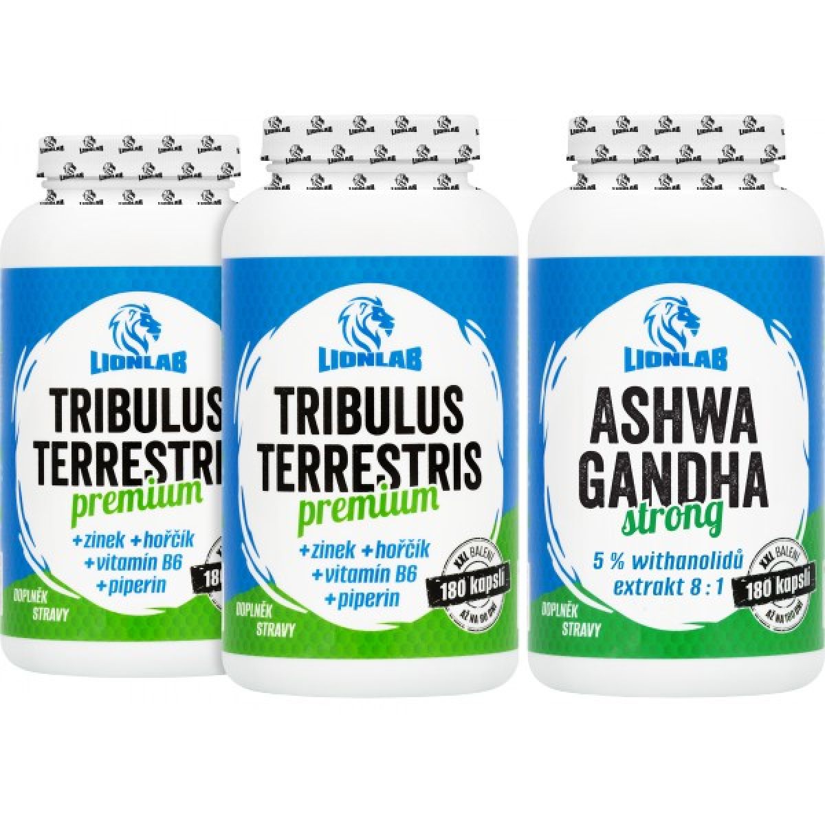Tribulus Premium a Ashwagandha Strong - akce 1+1+1 Tribulus Premium a Ashwagandha Strong - akce 1+1+1