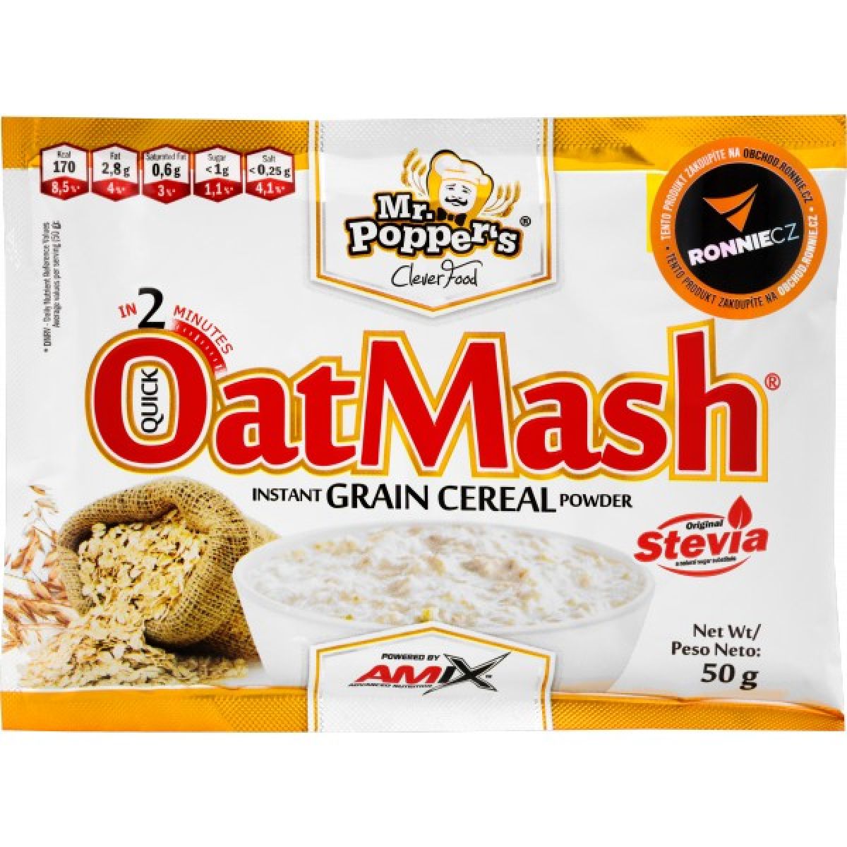 OatMash - 50 g, dvojitá čokoláda OatMash - 50 g, dvojitá čokoláda