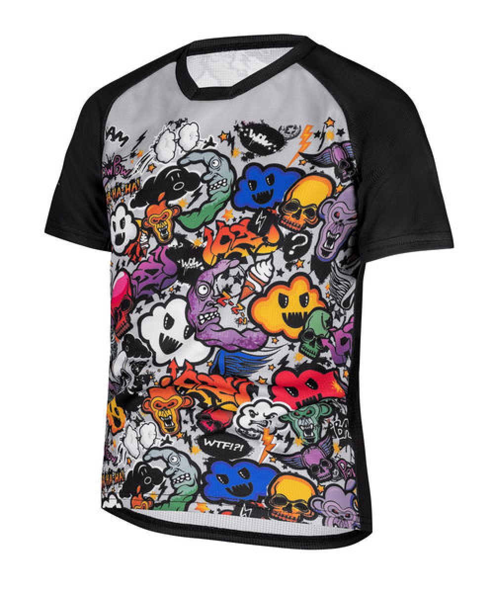 Etape – dětský volné triko BOOM, černá/grafika Etape – dětský volné triko BOOM, černá/grafika