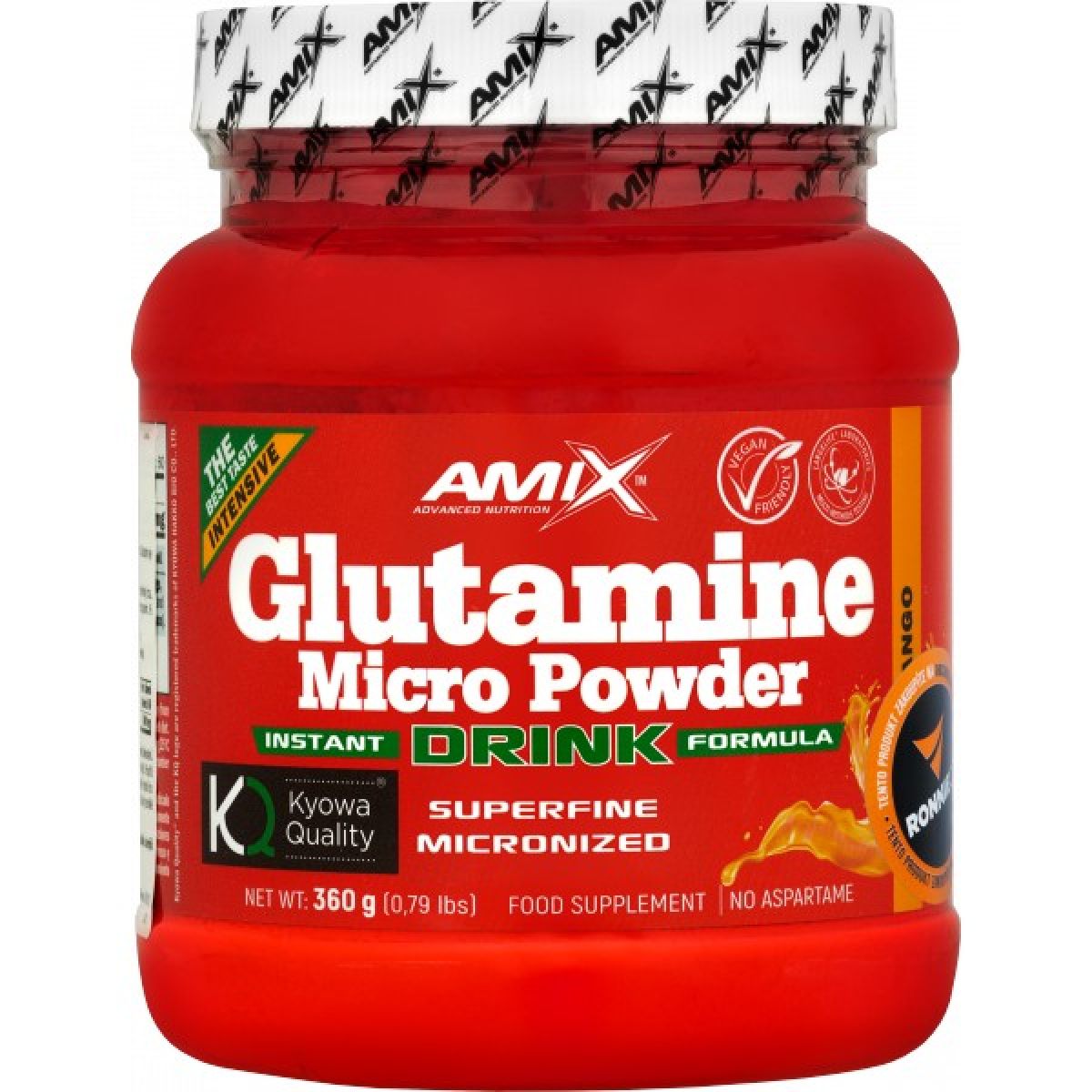 Glutamine Micro Powder Drink s příchutěmi - 360 g, mango Glutamine Micro Powder Drink s příchutěmi - 360 g, mango