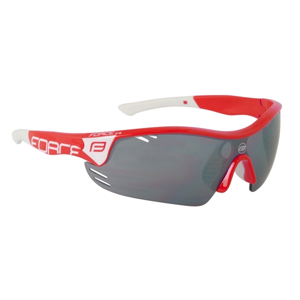 brýle FORCE RACE PRO červeno-bílé černá laser skla