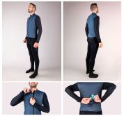 dres FORCE ENDLESS dlouhý rukáv, modro-černý 4XL