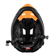 přilba FORCE VENOM downhill, oranžovo-černá L-XL