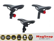 AUTHOR Světlo zad. MagSnap Brake Alloy USB 150 lm  (černá/červené-sklo)