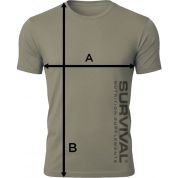 Pánské triko Survival Classic (khaki) - khaki - XL Pánské triko Survival Classic (khaki) - khaki - XL