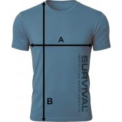 Pánské triko Survival Classic (modrošedé) - modrošedé - L