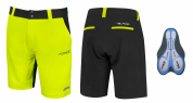 kraťasy Force Blade MTB s vložkou černo-fluo M