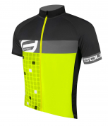 dres FORCE SQUARE krátký rukáv fluo-šedý M