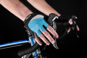 rukavice Force DARTS gel bez zapínání modro šedé L