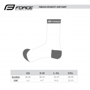 ponožky FORCE LONG PRO bílo-černé L-XL/42-46