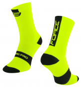 ponožky FORCE LONG PRO fluo-černé S-M/36-41