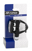 pedály FORCE FLIX nášlapné silniční + zarážky černé