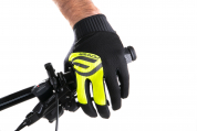rukavice FORCE MTB POWER, černo-fluo XL