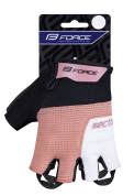 rukavice FORCE SECTOR LADY gel, černo-meruňkové XL