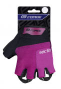 rukavice FORCE SECTOR LADY gel, černo-růžové XXL
