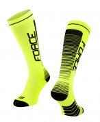 ponožky Force COMPRESS fluo-černé L-XL/42-47