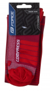 ponožky Force COMPRESS bordó-červené L-XL/42-47