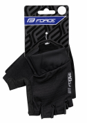 rukavice FORCE DARK gel, černé XL