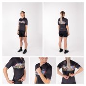 dres FORCE VIVID LADY krátký rukáv černý XS