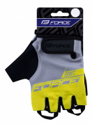 rukavice FORCE SPORT, šedo-žluté M
