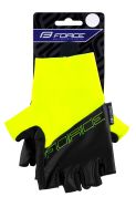 rukavice FORCE EVEN bez zapínání fluo černé L rukavice FORCE EVEN bez zapínání fluo černé L
