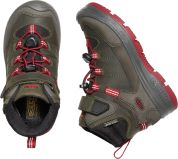 Keen REDWOOD MID WP CHILDREN steel grey/red dahlia US 9