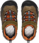 Keen TARGHEE IV LOW WP CHILDREN dark olive/gold flame US 12 Keen TARGHEE IV LOW WP CHILDREN dark olive/gold flame US 12