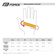 rukavice FORCE FINE černo-fluo S